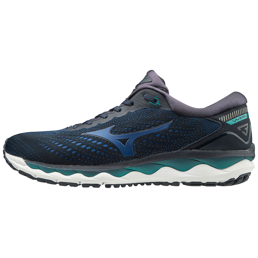 Mizuno Men's WAVE SKY 3 Running Shoes Navy/Blue (J1GC190229-ADC)